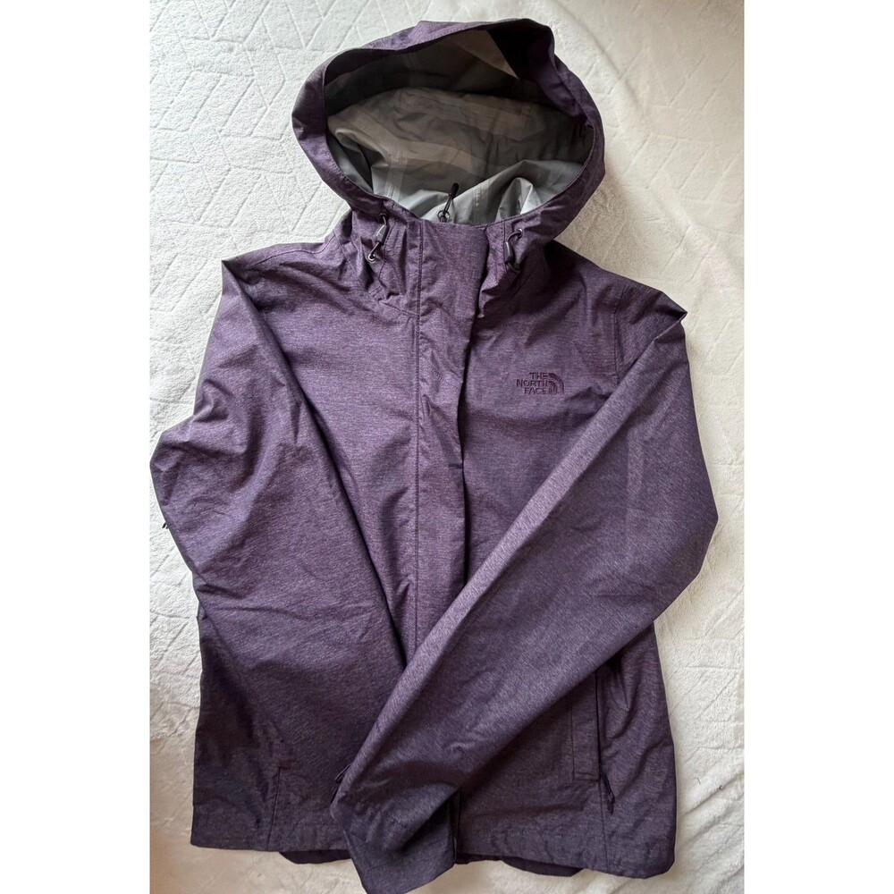 The North Face HyVent Jacket Womens Small Purple Hooded Rain Ski Shell